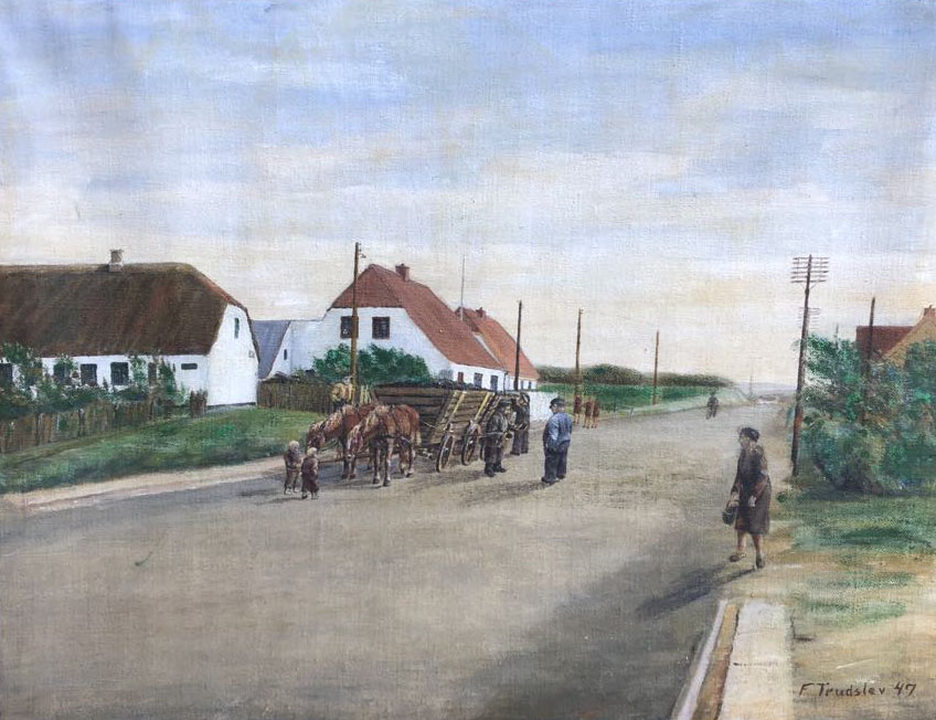 Oliemaleri - Frode Trudslev - Ingstrup 1947